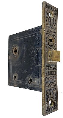 Antique Mortise Door Lock in "Windsor" Design by Reading Hardware Co. Circa 1897