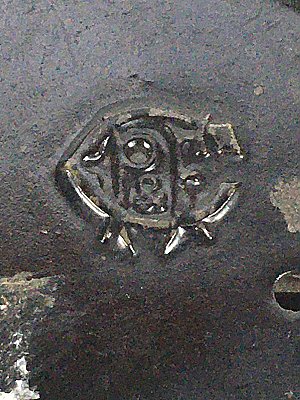 Antique Cast Bronze & Steel Exterior Mortise Door Lock in "Gothic" Design by P. & F Corbin - Circa 1880