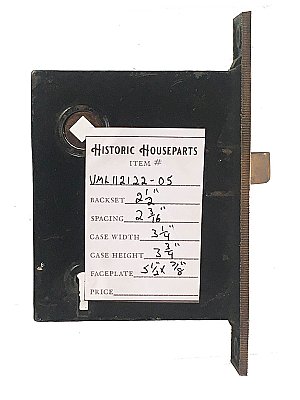 Antique Cast Bronze & Steel Interior Mortise Door Lock - Circa 1890