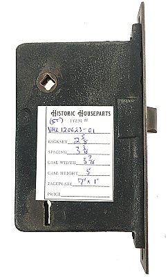 Antique Cast Iron & Steel Exterior Mortise Door Lock - Circa 1900