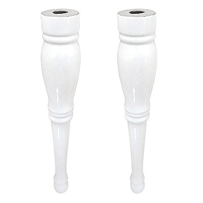 Kingston Brass Imperial Ceramic Console Sink Legs (2 pc set) - White
