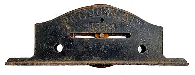 Antique Cast Iron Sliding or Pocket Door Roller or Sheave by Newman & Capron Mfrs. - Circa 1876