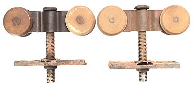 Pair of Antique Sliding or Pocket Door Hangers - Circa 1890