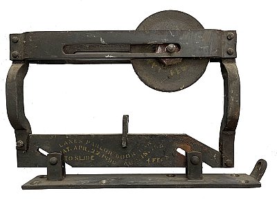 Antique Pair of "Lane's Parlor Door Co." Patent Steel Pocket or Sliding Door Hangers - Circa 1890