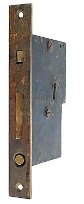 Antique Cast Iron and Bronze Pocket Door Lock by Sargent & Co. - Circa 1880