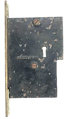 Antique Cast Iron and Bronze Pocket Door Lock by Sargent & Co. - Circa 1880