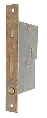 Antique Cast Iron and Bronze Pocket Door Lock by Sargent & Co. - Circa 1880