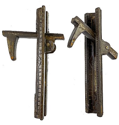 Antique Cast Iron Pocket Door Astragal Edge Pull Set by Russell & Erwin - Circa 1894