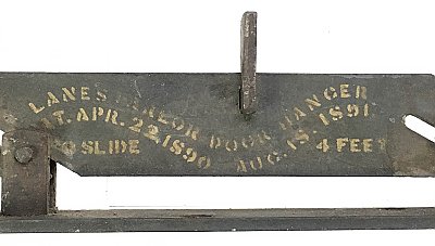 Antique Pair of "Lane's Parlor Door Co." Patent Steel Pocket or Sliding Door Hangers - Circa 1890