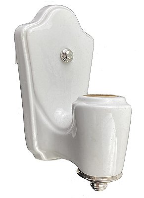 Antique Art Deco White Porcelain Wall Sconce