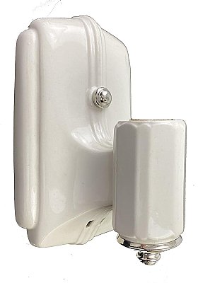 Antique Art Deco White Porcelain Wall Sconce