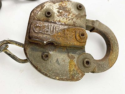 Antique Adlake Padlock with Chain - Circa 1936