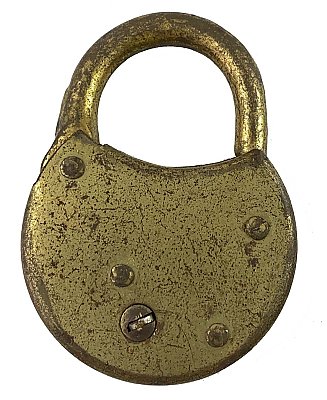 Antique Brass Plated Miller Padlock - Circa 1930