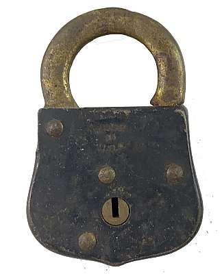Antique Omeco Steel Padlock - No Key