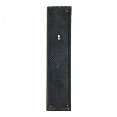Antique Cast Bronze Push Plate with Keyhole
