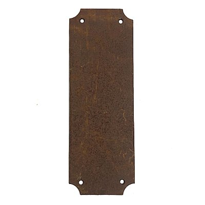 Antique Single Wrought Steel Push Plate