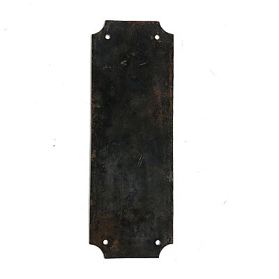Antique Single Wrought Steel Push Plate