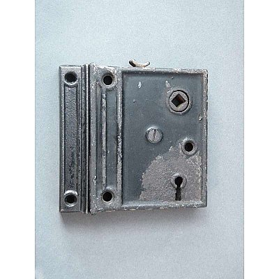 Antique Rim Lock with Keeper