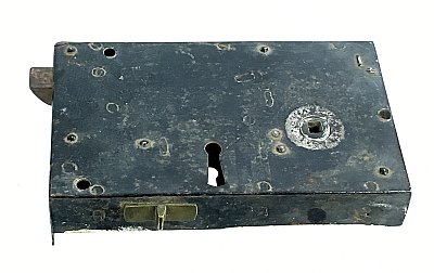 Antique Cast Iron Horizontal Rim Lock - Circa 1860