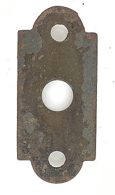 Antique Cast Iron Aesthetic Pattern Screen Door Knob Rosette or Escutcheon - Circa 1880