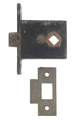 Antique Storm or Screen Door Mortise Latch with Strike Plate - Circa 1920