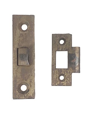 Antique Storm or Screen Door Mortise Latch with Strike Plate - Circa 1920