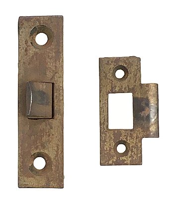 Antique Storm or Screen Door Mortise Latch with Strike Plate - Circa 1920