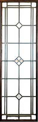 Antique Leaded Glass Window or Door Panel Circa 1925