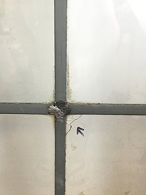 Antique Leaded Glass Window or Door Panel Circa 1925