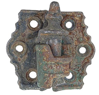Antique Clark's Surface Cast Iron Shutter or Blind Hinge - Gravity Locking