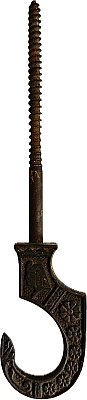 Antique Egyptian Revival Cast Iron Lantern or Plant Hook by Russell & Erwin - Circa 1880
