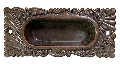 Antique Wrought Bronze "Roanoke" Design Window Sash Lift or Flush Pull by P. & F. Corbin - Circa 1895