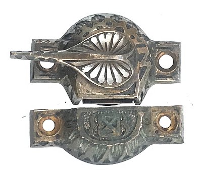 Antique Cast Iron Window Sash Lock - Circa 1896