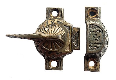 Antique Cast Iron Window Sash Lock - Circa 1896