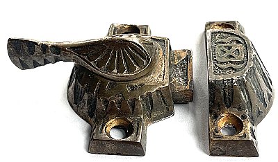 Antique Cast Iron Window Sash Lock - Circa 1896