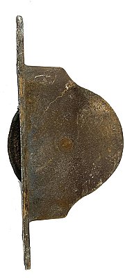 Antique Cast Iron Rounded End Window Sash or Axle Pulley