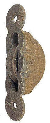 Antique Iron Scalloped Window Sash or Axle Pulley