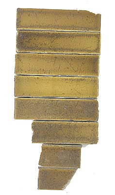 Antique National Fireplace Co. Amber Glazed Fireplace Tile Set of 8 Tiles - 4-1/4" x 1-1/8"