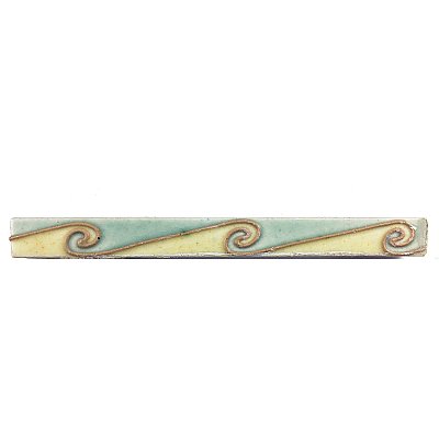Antique Art Deco Wave Motif Border or Liner Tile Set