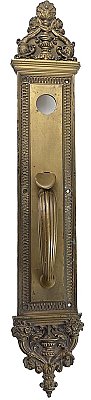 Antique Cast Bronze "Bramante" Design Store Door Pull Plate By Russell & Erwin - Circa 1909