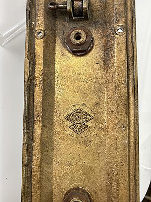 Antique Cast Bronze "Bramante" Design Store Door Pull Plate By Russell & Erwin - Circa 1909