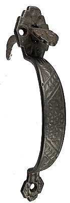 Antique Japanned Cast Iron Thumblatch Cottage Door Set - Circa 1885