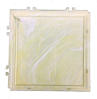 Antique Yellow Marble "Pittsburgh Interlock" Polystyrene Plastic Wall Tile - 4-1/4" x 4-1/4" - Sold Each