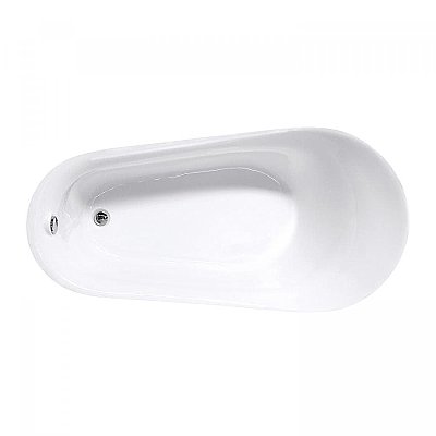 Aqua Eden 70-Inch Acrylic Freestanding Tub with Drain - White