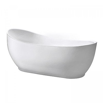 Aqua Eden 70-Inch Acrylic Freestanding Tub with Drain - White
