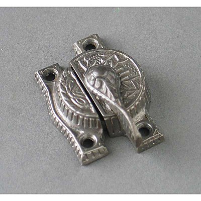 Antique "Windsor" Design Cast Iron Window Sash Lock by Reading Hardware Co. - Circa 1897