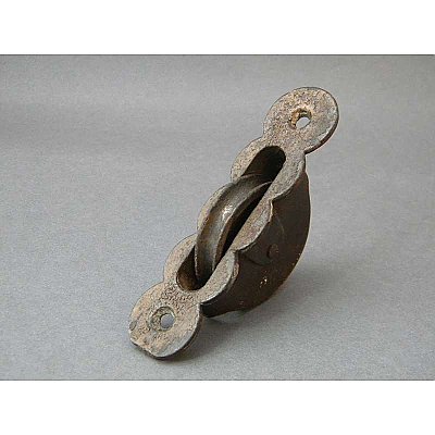 Antique Iron Scalloped Window Sash or Axle Pulley