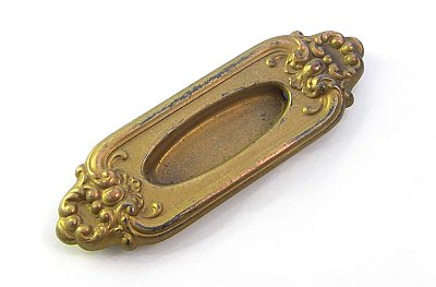 Antique Wrought Bronze Recessed Window Sash Lift or Flush Pull - Circa 1909
