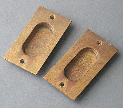 Antique Cast Bronze Recessed Flush Pull or Sash Lift - Circa 1910