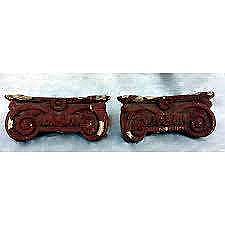 Antique Plaster Pilasters Capitols Pair